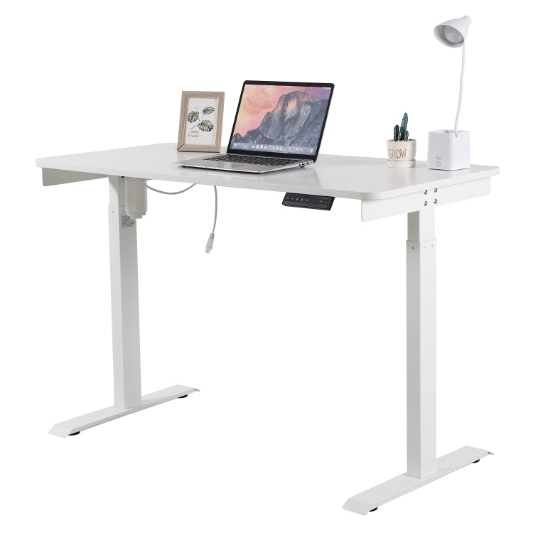[US Warehouse] Electric Height Adjustable Office Desk Computer Desk, Size: 47.2 x 23.6 inch(White)