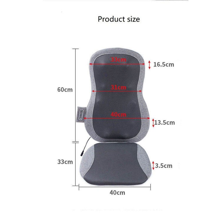 [US Warehouse] PU Leather + Mesh Fabric Breathable Thai Massage Car Cushion, Size: 60 x 40 x 33cm