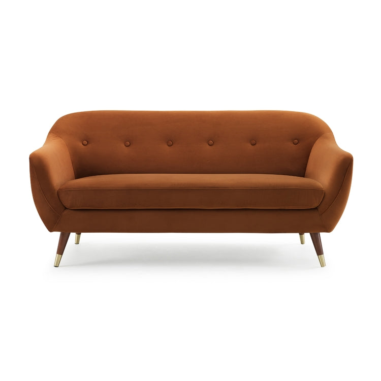 [US Warehouse] Velvet Sofa with Wide Flared Armrests, Size: 66.92 x 32.67 x 31.88 inch(Curry Color)