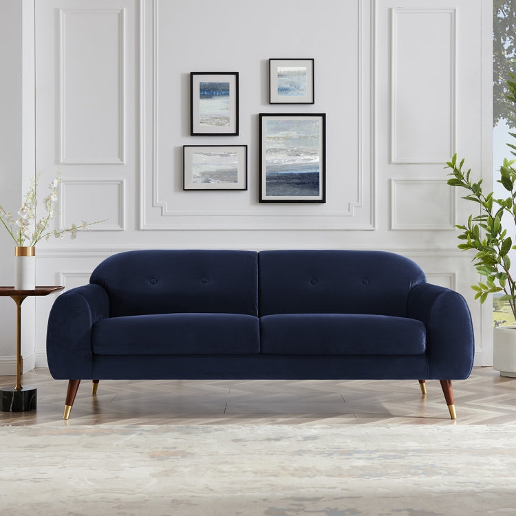 [US Warehouse] Velvet Two-seat Sofa with Wide Flared Armrests, Size: 78.74 x 33.07 x 30.7 inch