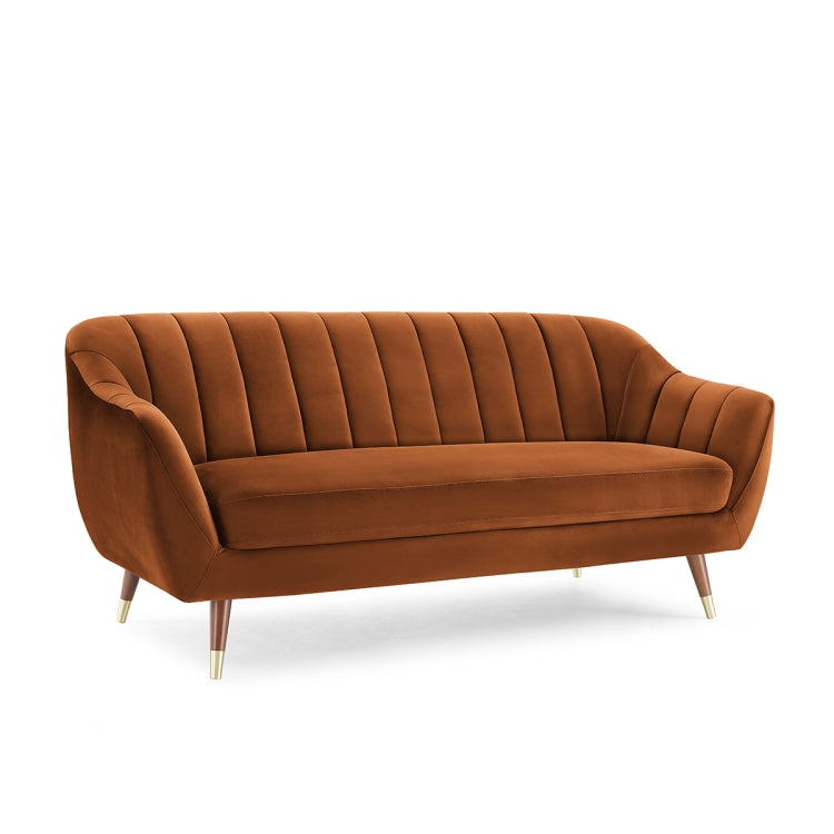 [US Warehouse] Velvet Sofa with Wide Flared Armrests, Size: 72.44 x 33.07 x 31.88 inch