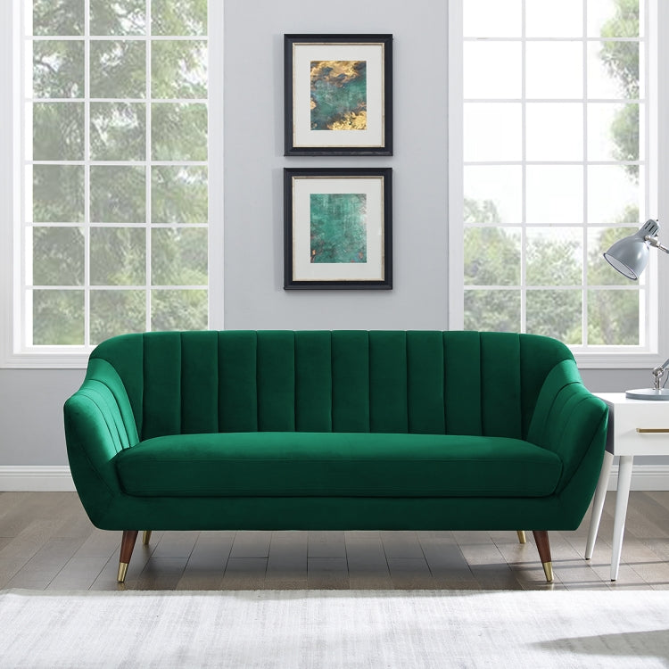 [US Warehouse] Velvet Sofa with Wide Flared Armrests, Size: 72.44 x 33.07 x 31.88 inch