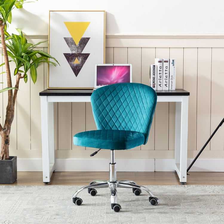 [US Warehouse] Home Velvet Office Chair Swivel Lift Computer Chair Reclining Chair with Wheels, Size: 31.1 x 21.26 x 21.26 inch
