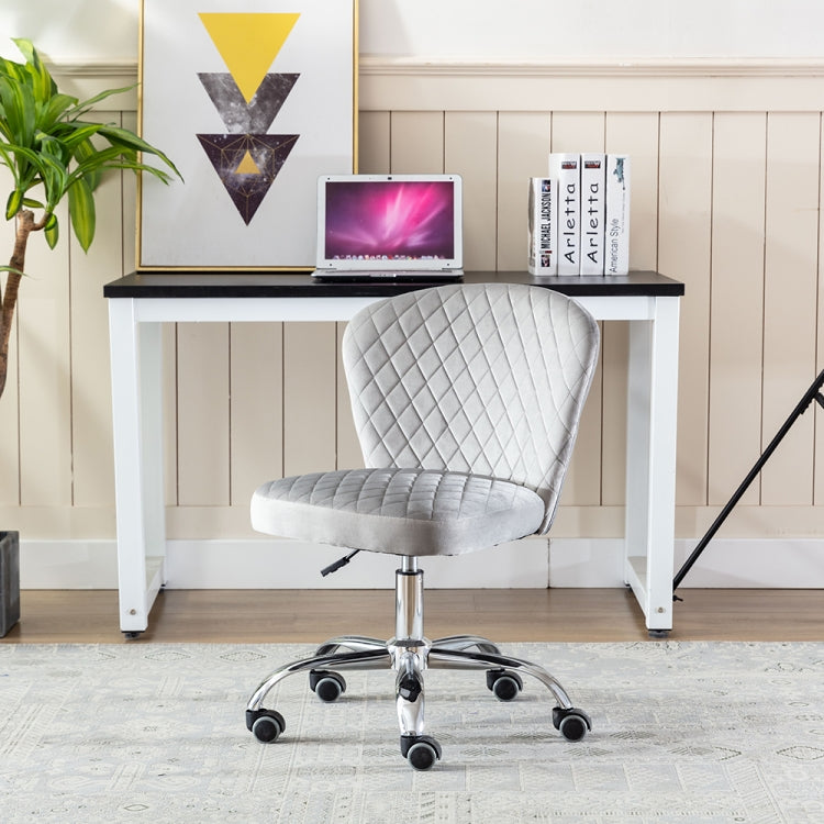 [US Warehouse] Home Velvet Office Chair Swivel Lift Computer Chair Reclining Chair with Wheels, Size: 31.1 x 21.26 x 21.26 inch