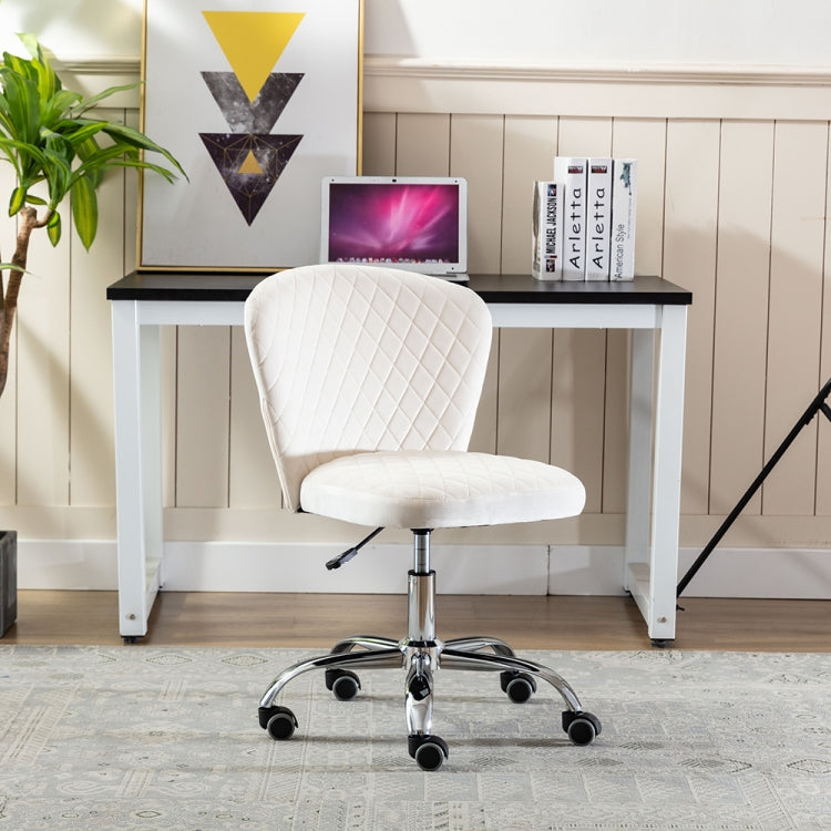 [US Warehouse] Home Velvet Office Chair Swivel Lift Computer Chair Reclining Chair with Wheels, Size: 31.1 x 21.26 x 21.26 inch