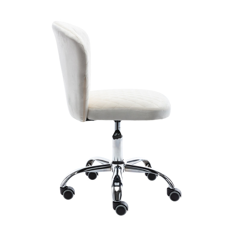 [US Warehouse] Home Velvet Office Chair Swivel Lift Computer Chair Reclining Chair with Wheels, Size: 31.1 x 21.26 x 21.26 inch