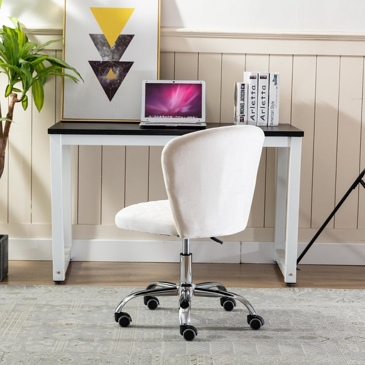 [US Warehouse] Home Velvet Office Chair Swivel Lift Computer Chair Reclining Chair with Wheels, Size: 31.1 x 21.26 x 21.26 inch