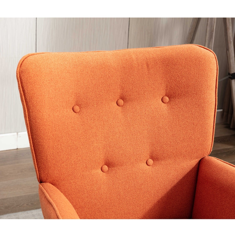 [US Warehouse] Living Room Single Upholstered Sofa Chair TV Chair with Footstool