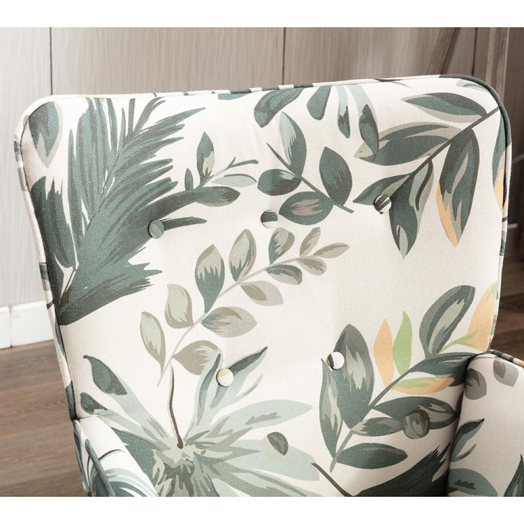 [US Warehouse] Living Room Single Upholstered Sofa Chair TV Chair with Footstool