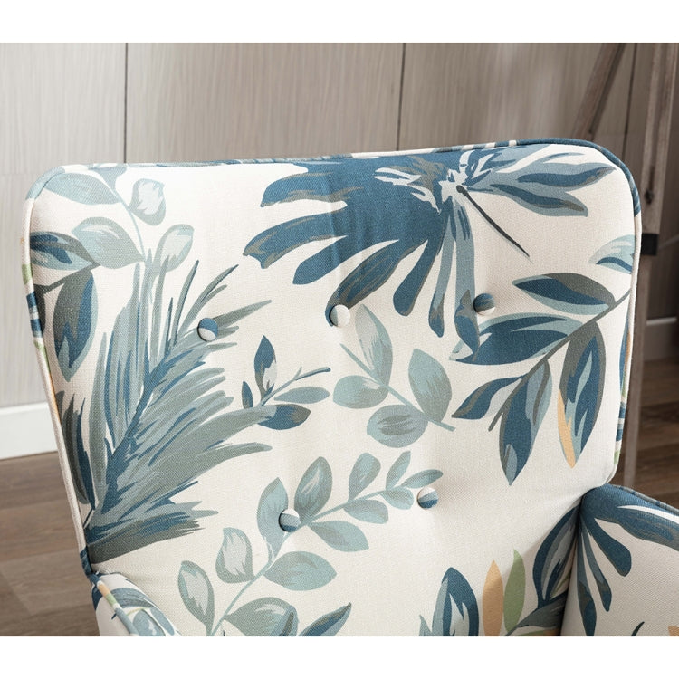 [US Warehouse] Living Room Single Upholstered Sofa Chair TV Chair with Footstool