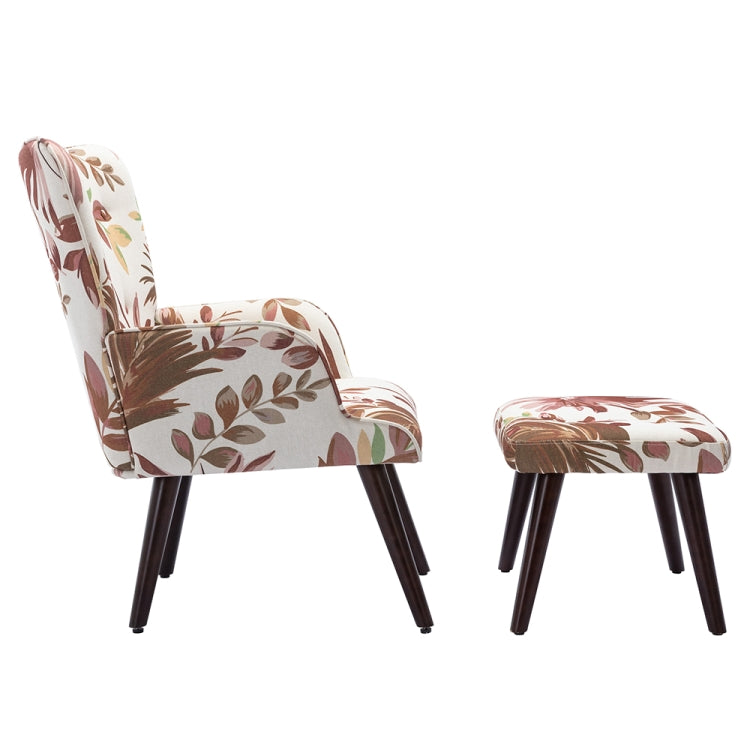 [US Warehouse] Living Room Single Upholstered Sofa Chair TV Chair with Footstool