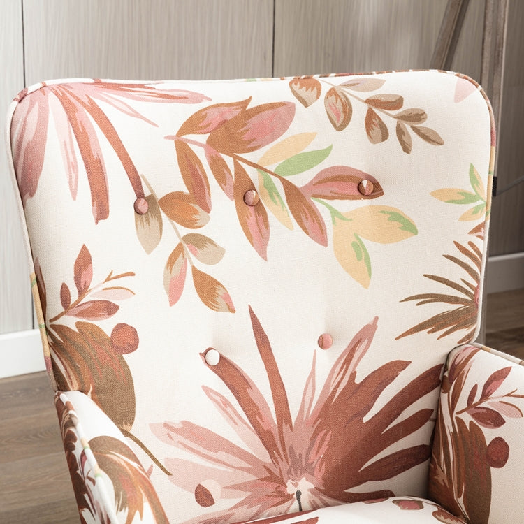 [US Warehouse] Living Room Single Upholstered Sofa Chair TV Chair with Footstool