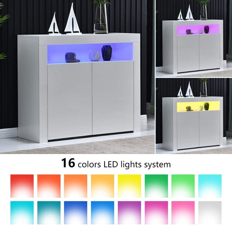 [EU Warehouse] Modern Wooden LED TV Stand Cabinet, Size: 108 x 40 x 92cm(White)