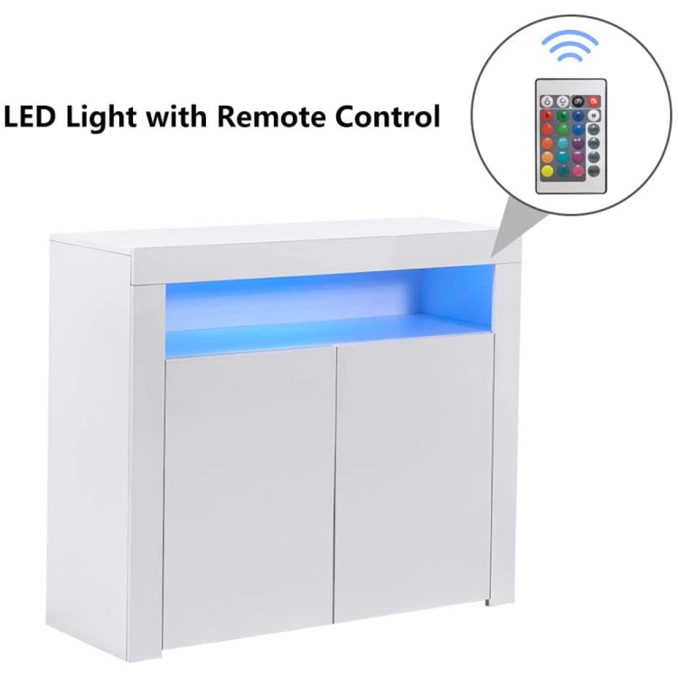 [EU Warehouse] Modern Wooden LED TV Stand Cabinet, Size: 108 x 40 x 92cm(White)