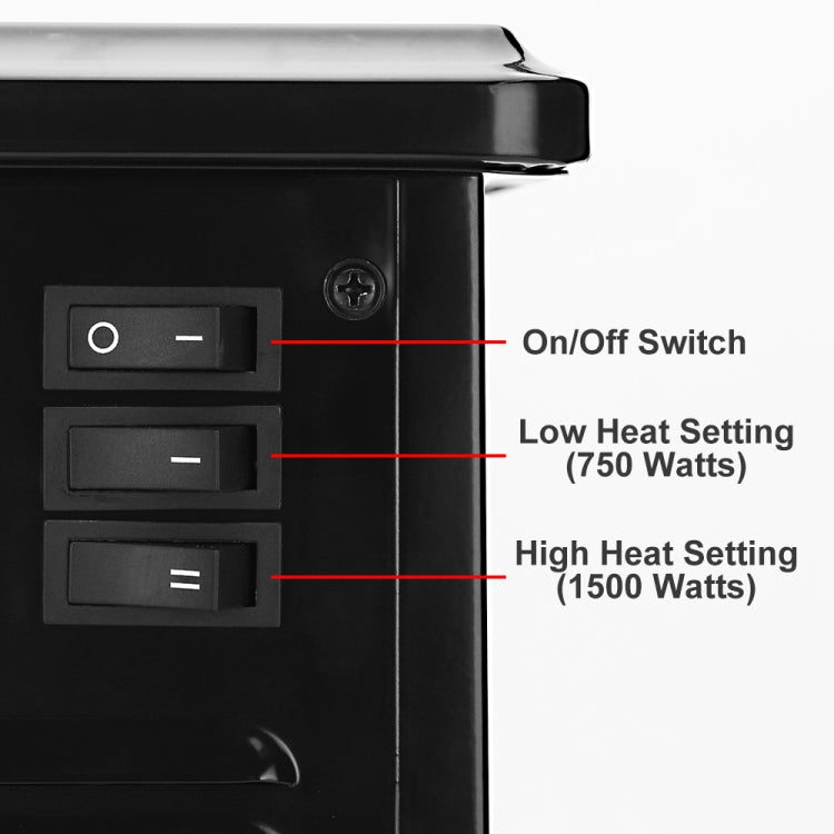 [US Warehouse] ZOKOP FEJ-16C 1500w Vertical Fireplace Mechanical Type, Plug Type: US Plug