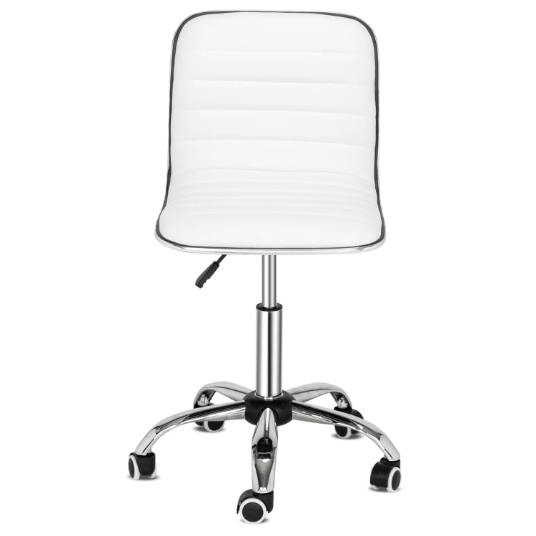 [US Warehouse] Rotatable Lift Armless PU Leather Office Chairs, Size: 62x47.5x28cm