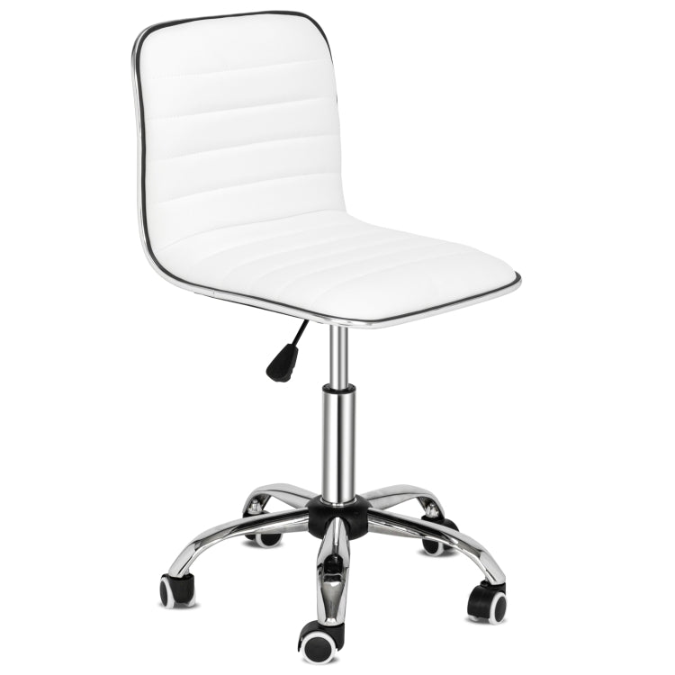 [US Warehouse] Rotatable Lift Armless PU Leather Office Chairs, Size: 62x47.5x28cm