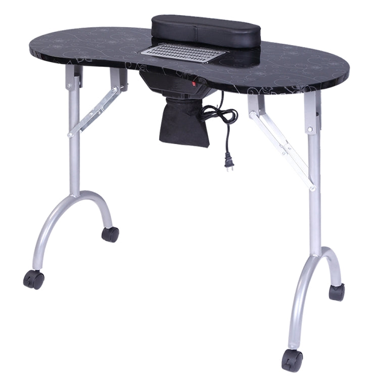 [US Warehouse] Portable MDF Collapsible Manicure Table with Dust Collector & Cushion & Fan, Size: 90x40x75cm