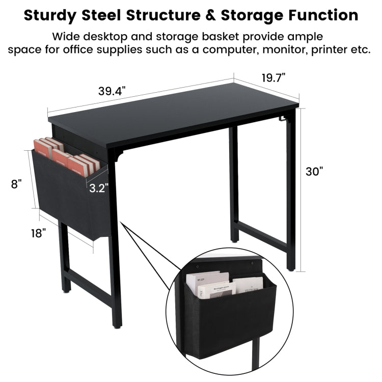 [US Warehouse] Home Office Desk Study Writing Small Desk, Size: 40 inch