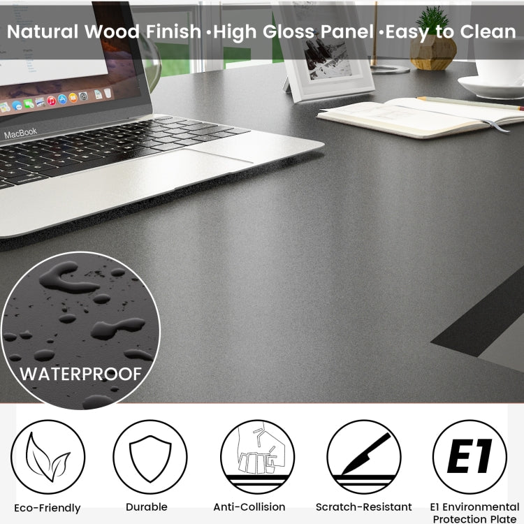 [US Warehouse] L Shaped Adjustable Computer Desk with Storage Shelf, Size: 55 inch