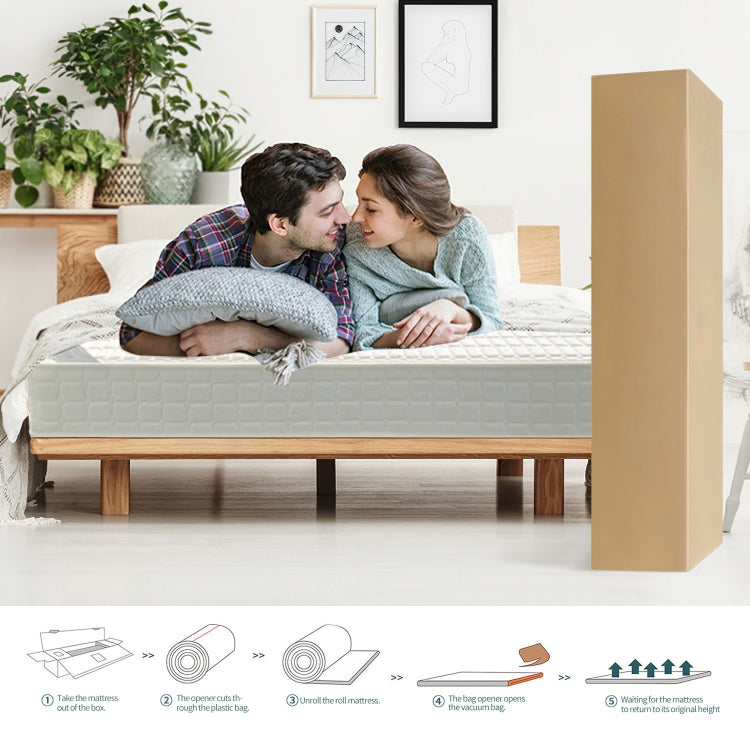 [EU Warehouse] Simple and Fashionable Bedroom Furniture Slow Rebound Sponge Individually Bagged Spring Mattress, Size: 200 x 120 x 21cm
