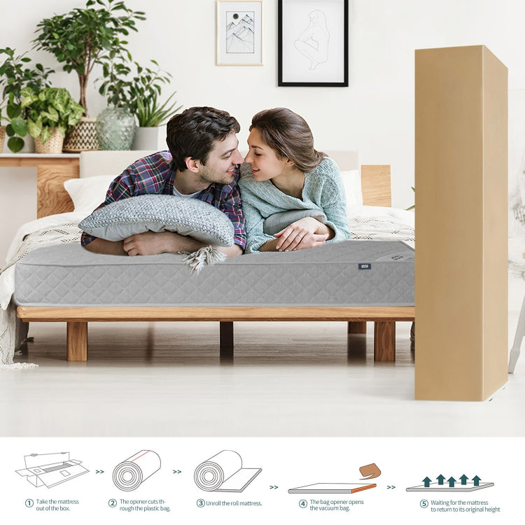 [EU Warehouse] Simple and Fashionable Bedroom Furniture Knitted Fabric Individually Bagged Spring Mattress, Size: 200 x 120 x 20cm