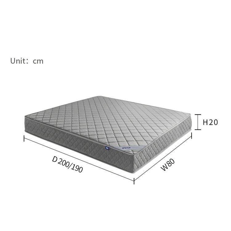 [EU Warehouse] Simple and Fashionable Bedroom Furniture Knitted Fabric Individually Bagged Spring Mattress, Size: 190 x 80 x 20cm