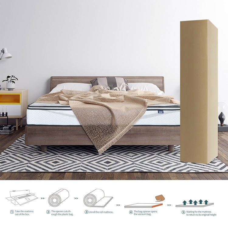 [EU Warehouse] Simple and Fashionable Bedroom Furniture Knitted Fabric Sponge Individually Bagged Spring Mattress, Size: 200 x 140 x 23cm