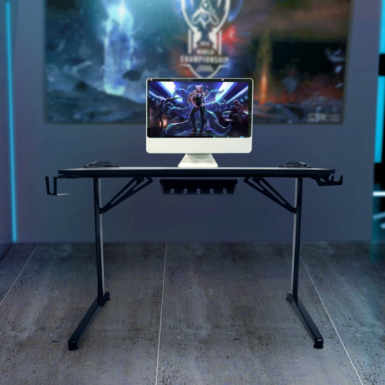[US Warehouse] 43 inch Multifunctional Home E-Sports Gaming Desk with Holder & Cup Holder & Earphone Hook & Mouse Pad