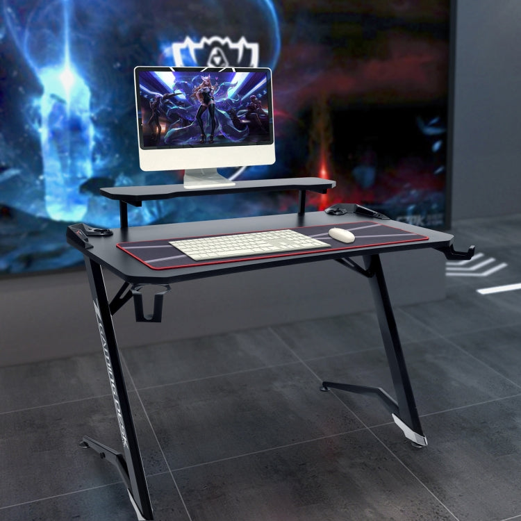 [US Warehouse] 44 inch Multifunctional Home E-Sports Gaming Desk with Holder & Cup Holder & Earphone Hook & Mouse Pad