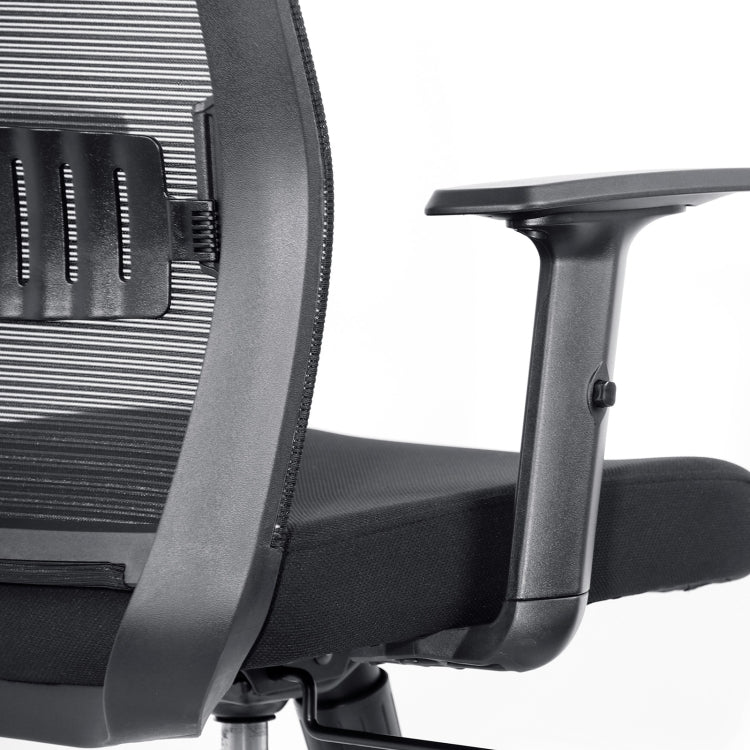 [US Warehouse] Height-adjustable Sponge Office Swivel Chair with Armrests, Size: (102-112) x 64.5 x 55.7cm