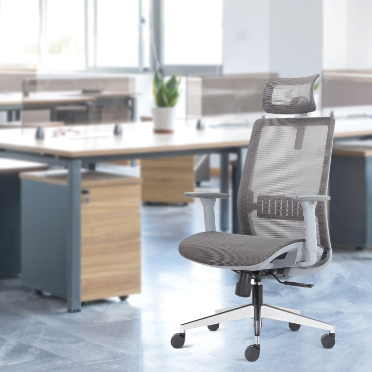 [US Warehouse] Height-adjustable Breathable Mesh Office Swivel Chair with Armrests & Headrest, Size: (115-125) x 66 x 63cm