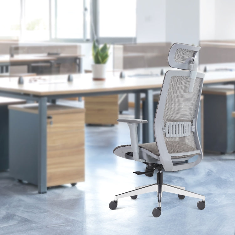 [US Warehouse] Height-adjustable Breathable Mesh Office Swivel Chair with Armrests & Headrest, Size: (115-125) x 66 x 63cm