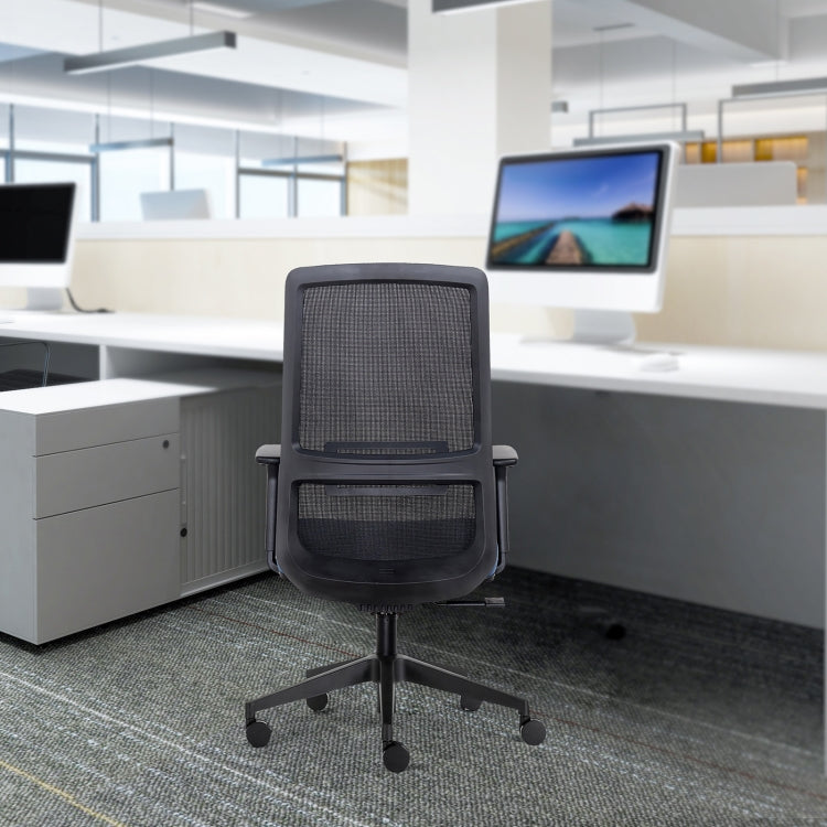 [US Warehouse] Height-adjustable Sponge Office Swivel Chair with Armrests, Size: (108-118) x 64 x 62cm