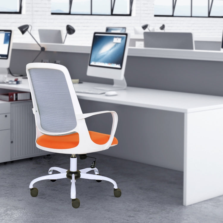 [US Warehouse] Height-adjustable Sponge Office Swivel Chair with Fixed Armrests, Size: (105.5-195.5) x 61 x 58.5cm