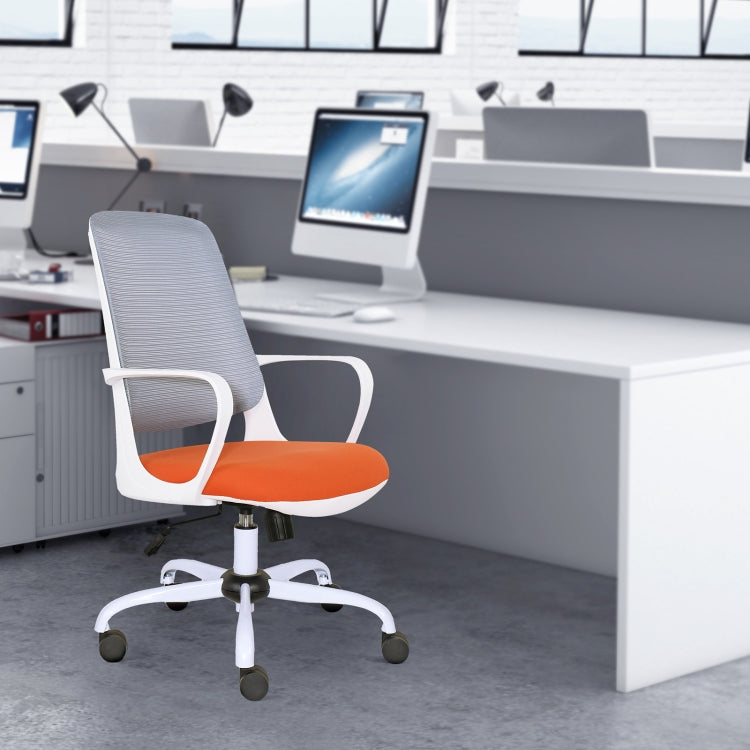 [US Warehouse] Height-adjustable Sponge Office Swivel Chair with Fixed Armrests, Size: (105.5-195.5) x 61 x 58.5cm
