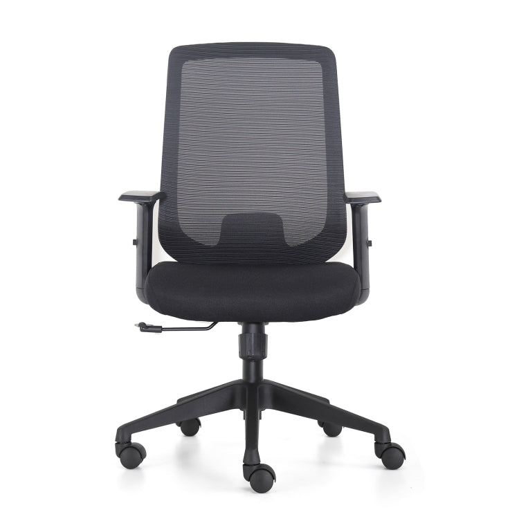 [US Warehouse] Height-adjustable Elastic Mesh Sponge Cushion Office Swivel Chair with Adjustable Armrests, Size: (100-110) x 62 x 58cm