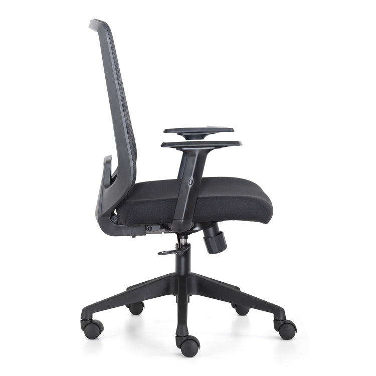 [US Warehouse] Height-adjustable Elastic Mesh Sponge Cushion Office Swivel Chair with Adjustable Armrests, Size: (100-110) x 62 x 58cm