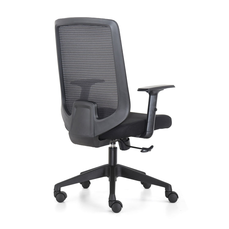[US Warehouse] Height-adjustable Elastic Mesh Sponge Cushion Office Swivel Chair with Adjustable Armrests, Size: (100-110) x 62 x 58cm