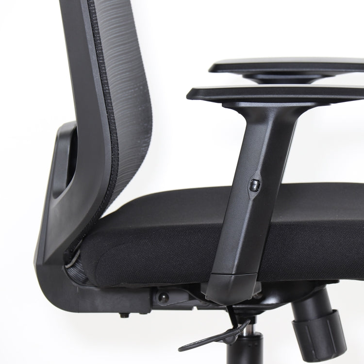 [US Warehouse] Height-adjustable Elastic Mesh Sponge Cushion Office Swivel Chair with Adjustable Armrests, Size: (100-110) x 62 x 58cm
