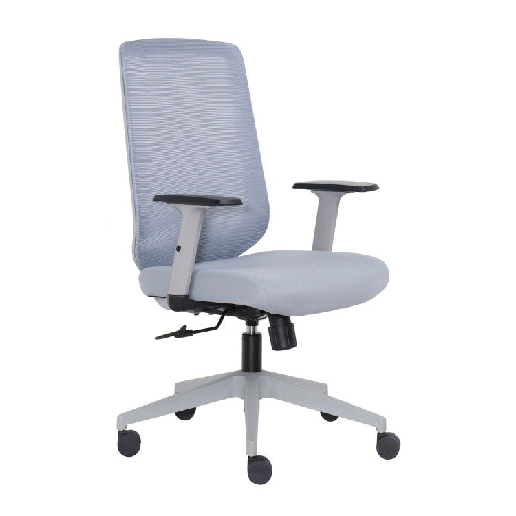 [US Warehouse] Height-adjustable Elastic Mesh Sponge Cushion Office Swivel Chair with Adjustable Armrests, Size: (100-110) x 62 x 57.5cm