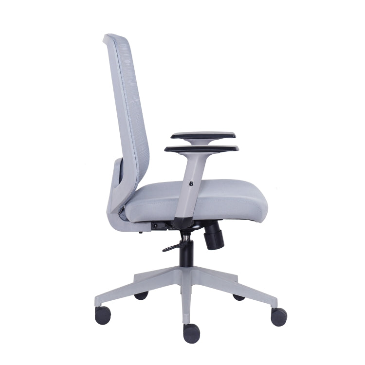 [US Warehouse] Height-adjustable Elastic Mesh Sponge Cushion Office Swivel Chair with Adjustable Armrests, Size: (100-110) x 62 x 57.5cm