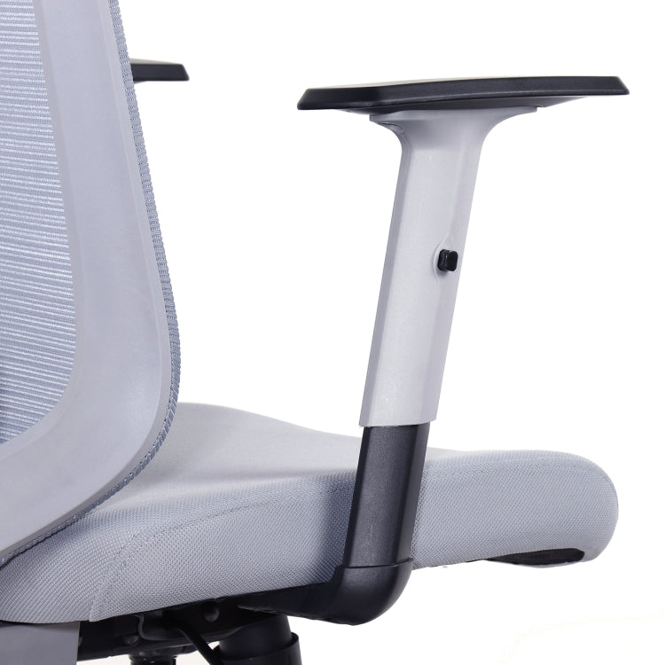 [US Warehouse] Height-adjustable Elastic Mesh Sponge Cushion Office Swivel Chair with Adjustable Armrests, Size: (100-110) x 62 x 57.5cm