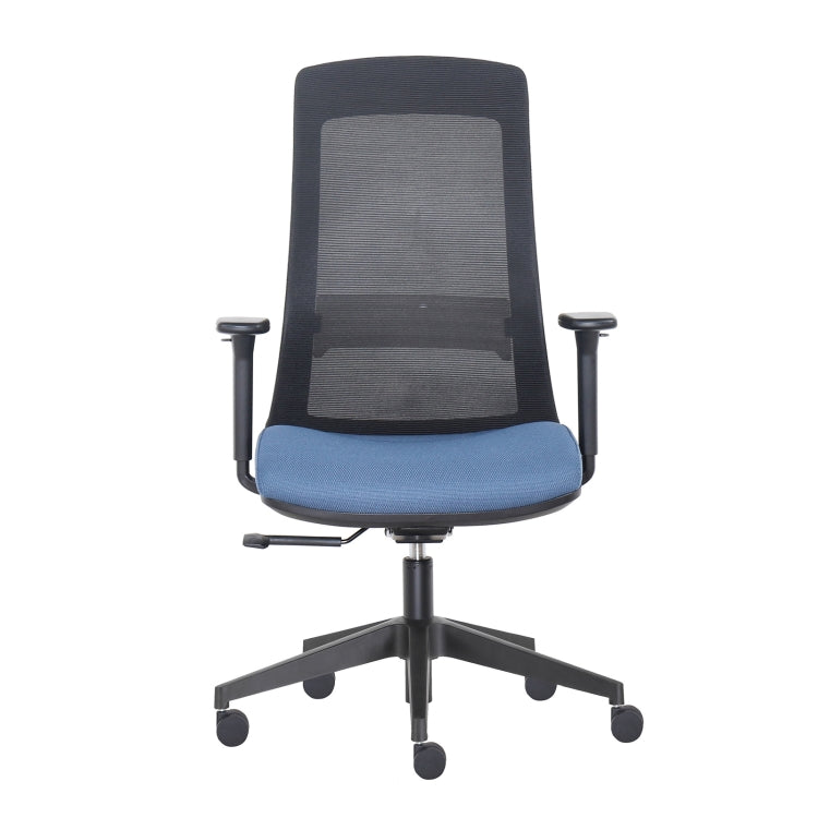 Height-adjustable Elastic Mesh Sponge Cushion Office Swivel Chair with Adjustable Armrests & Lumbar Support, Size: (100-110) x 62 x 57.5cm