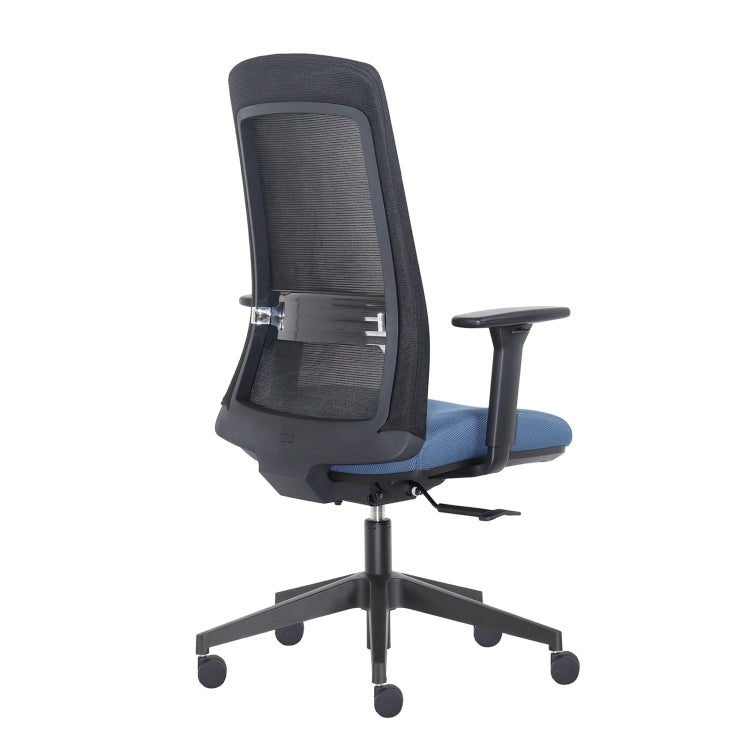 Height-adjustable Elastic Mesh Sponge Cushion Office Swivel Chair with Adjustable Armrests & Lumbar Support, Size: (100-110) x 62 x 57.5cm