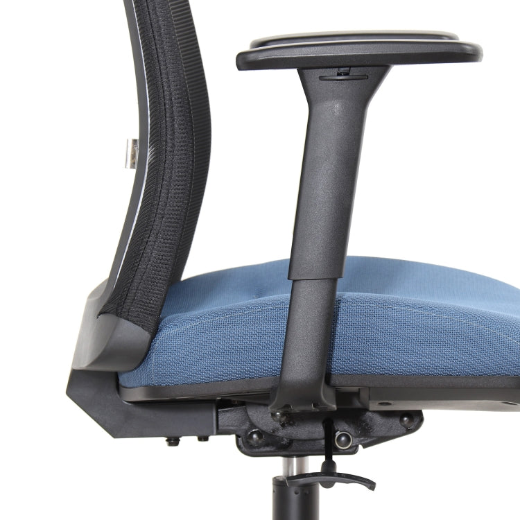 Height-adjustable Elastic Mesh Sponge Cushion Office Swivel Chair with Adjustable Armrests & Lumbar Support, Size: (100-110) x 62 x 57.5cm