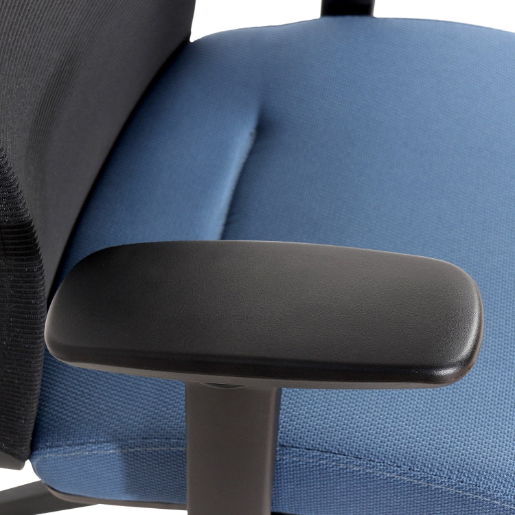 Height-adjustable Elastic Mesh Sponge Cushion Office Swivel Chair with Adjustable Armrests & Lumbar Support, Size: (100-110) x 62 x 57.5cm
