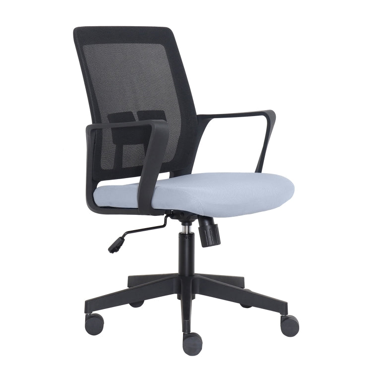 [US Warehouse] Height-adjustable Mesh Sponge Cushion Office Swivel Chair with Adjustable Armrests & Elastic Lumbar Support, Size: (91.5-101.5) x 58.5 x 56cm