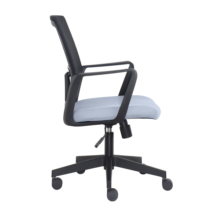 [US Warehouse] Height-adjustable Mesh Sponge Cushion Office Swivel Chair with Adjustable Armrests & Elastic Lumbar Support, Size: (91.5-101.5) x 58.5 x 56cm