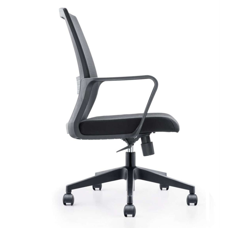 [US Warehouse] Height-adjustable Mesh Sponge Cushion Office Swivel Chair with Fixed Armrest, Size: (91-101) x 52 x 45cm